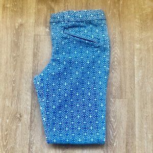 GAP Stretch Blue Pattern Dress Pant
